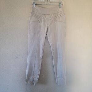 GG Blue Fab Fit Pant III Beige Ultra Stretch Ankle Performance Golf Pants Size 2